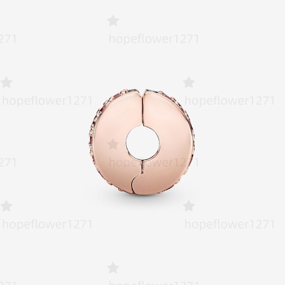 Pandora Pink Pavé Clip Charm - Picture 2 of 5